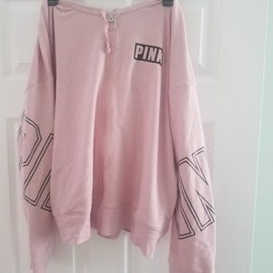 Pink Zip Up Sweatshirt